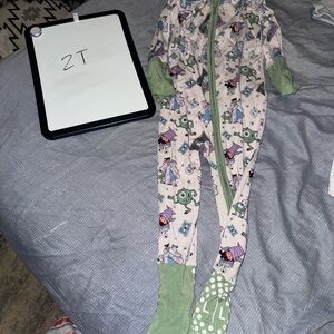 Lullaby Lane Bamboo Monsters Inc Kids/Toddler PJs